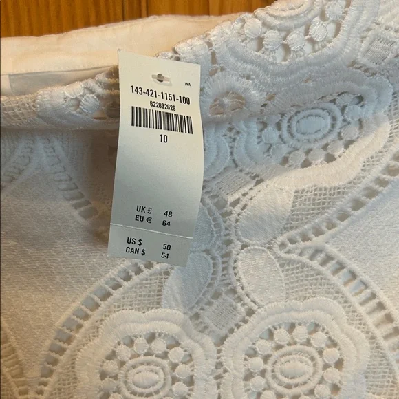 Abercrombie & Fitch Cream Lace Mini Skirt-New with Tags - Picture 3 of 6